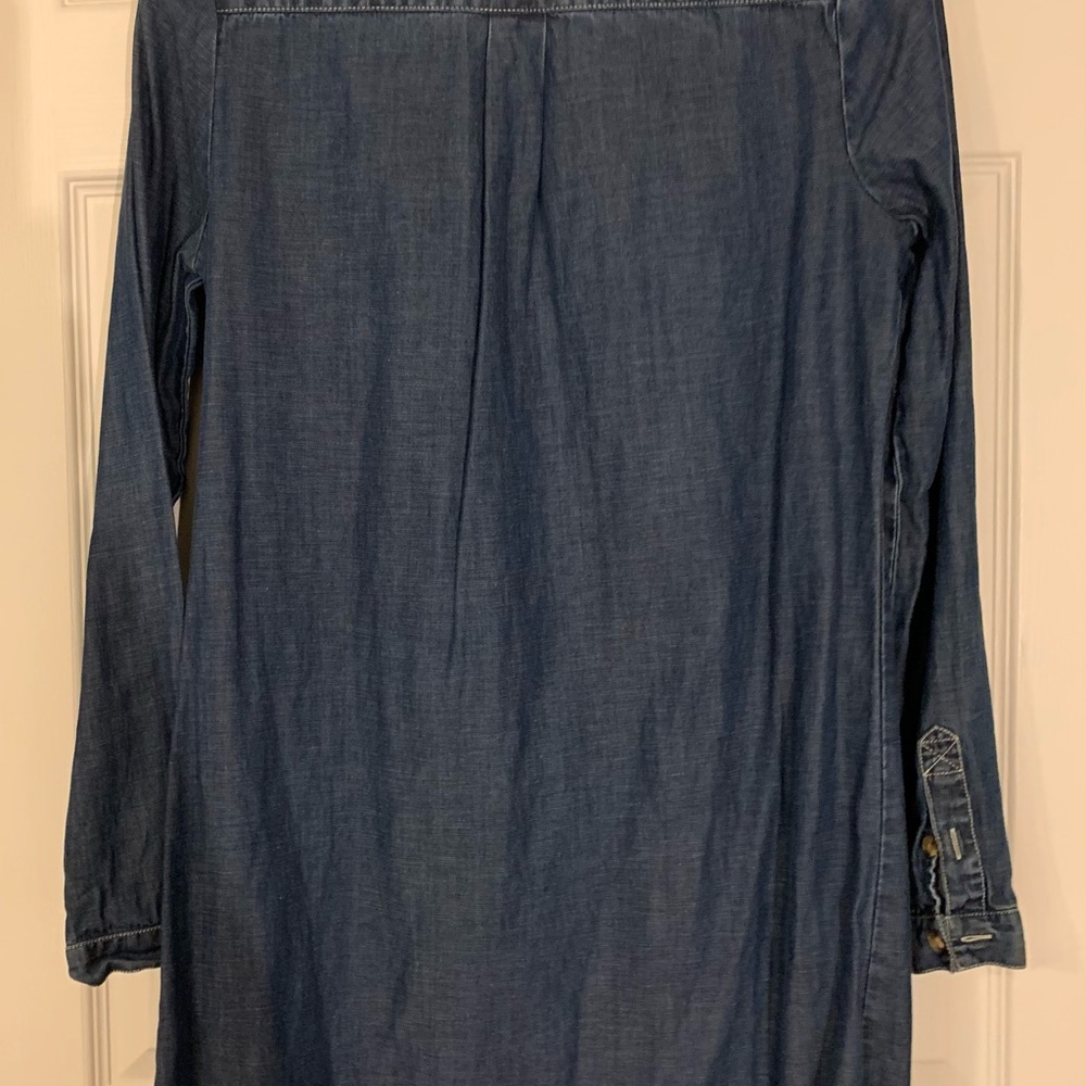 Lucky Brand Soft Chambray Denim Shirt Dress Size Small - Picture 4 of 5